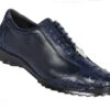 Los Altos Genuine Ostrich Quill Patch Design Navy Sneaker -Fashion Formal Wear Store LSA ZC091510 12630.1598550869