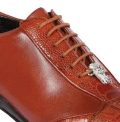 Los Altos Genuine Ostrich Leg Patch Design Cognac Sneaker -Fashion Formal Wear Store LSA ZC091903 2 10243.1598208769