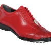 Los Altos Genuine Ostrich Leg Patch Design Red Sneaker -Fashion Formal Wear Store LSA ZC091912 79984.1598184296