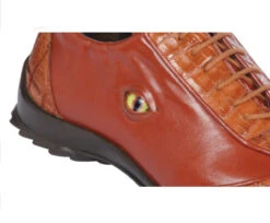 Los Altos Genuine Caiman Croc Patch Design Cognac Sneaker -Fashion Formal Wear Store LSA ZC092903 2 62697.1598547838
