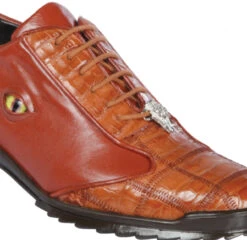 Los Altos Genuine Caiman Croc Patch Design Cognac Sneaker -Fashion Formal Wear Store LSA ZC092903 4 65064.1598547838