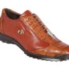 Los Altos Genuine Caiman Croc Patch Design Cognac Sneaker -Fashion Formal Wear Store LSA ZC092903 84409.1598547838