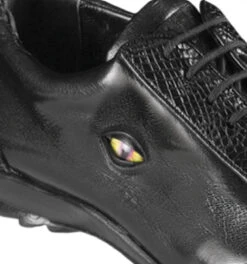 Los Altos Genuine Caiman Croc Patch Design Black Sneaker -Fashion Formal Wear Store LSA ZC092905 2 53480.1598547842