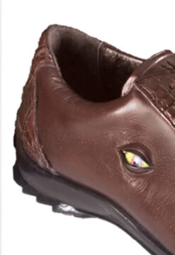Los Altos Genuine Caiman Croc Patch Design Brown Sneaker -Fashion Formal Wear Store LSA ZC092907 4 87687.1598546793
