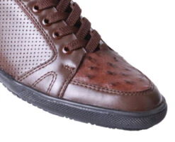 Los Altos Genuine Ostrich Quill Brown Sneaker -Fashion Formal Wear Store LSA ZC110307 3 04469.1610618035