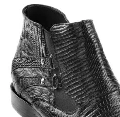 Los Altos Genuine Teju Lizard Ankle Half Boot - Black -Fashion Formal Wear Store LSA ZV070705 3 64290.1610503172