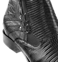 Los Altos Genuine Teju Lizard Ankle Half Boot - Black -Fashion Formal Wear Store LSA ZV070705 4 48755.1610503172