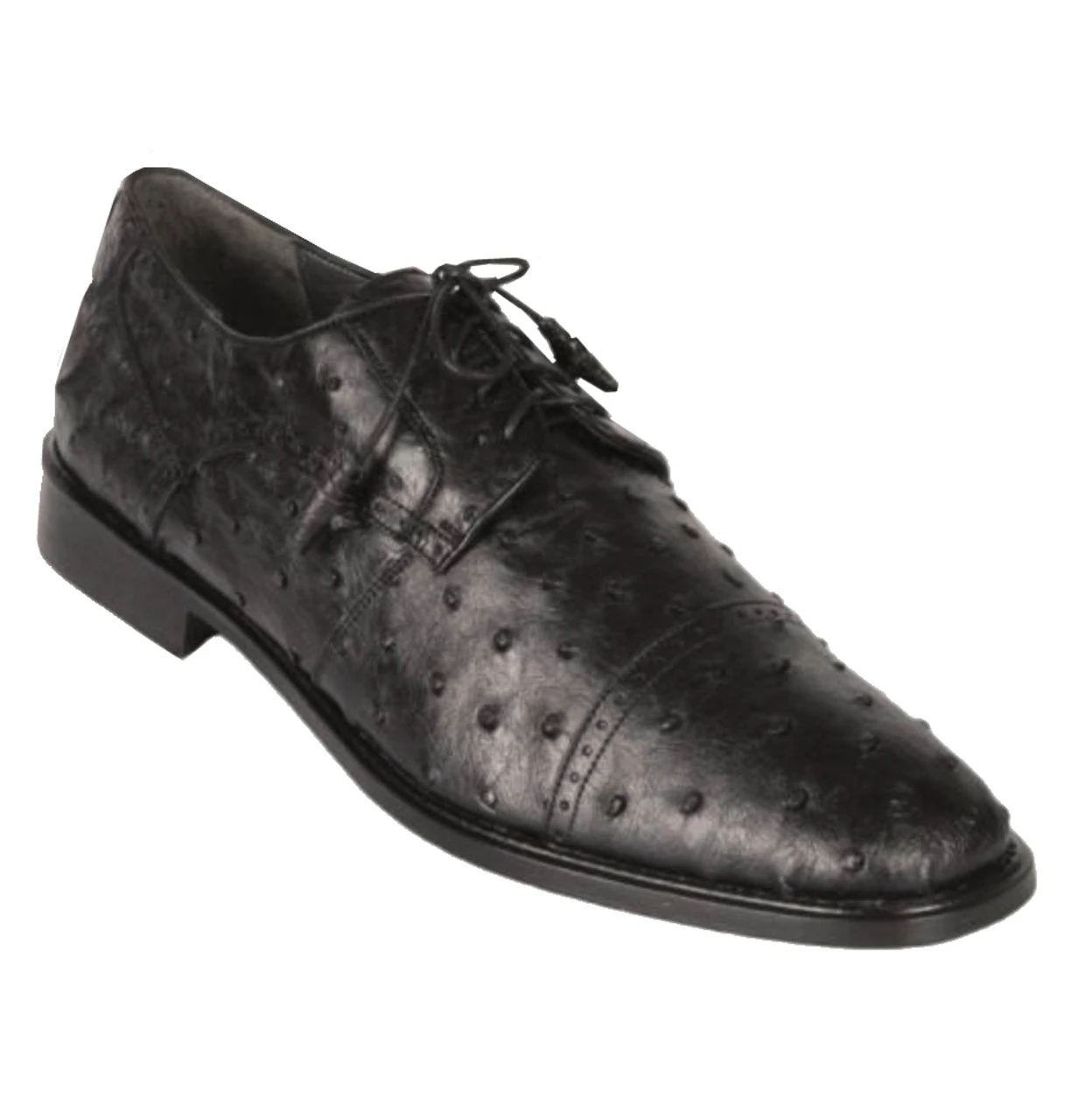 Los Altos Genuine Ostrich Quill Cap Toe Dress Shoe - Brown 4 Los Altos Genuine Ostrich Quill Cap Toe Dress Shoe - Brown - Image 2