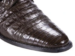 Los Altos Genuine Caiman Belly Cap Toe Dress Shoe - Brown -Fashion Formal Wear Store LSA ZV0982 BR 5 17464.1610902482