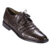 Los Altos Genuine Caiman Belly Cap Toe Dress Shoe - Brown -Fashion Formal Wear Store LSA ZV0982 BR 94097.1610902482