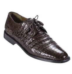 Los Altos Genuine Caiman Belly Cap Toe Dress Shoe - Brown