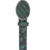 Los Altos Genuine Pirarucu Western Fashion Belt - Rustic Turqoise