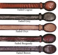 Los Altos Genuine Caiman Croc Belly Western Fashion Belt - Faded Tone -Fashion Formal Wear Store LSAL C11U82 FADED 3 63821.1614287687