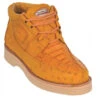 Los Altos Genuine Caiman & Ostrich Quill Casual Ankle Boot - Buttercup