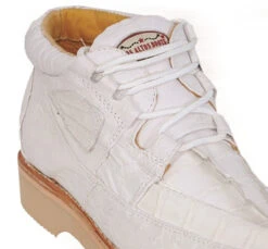 Los Altos Genuine Caiman & Ostrich Quill Casual Ankle Boot - White -Fashion Formal Wear Store LSAL ZA050228 2 47121.1612122021