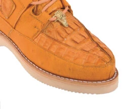 Los Altos Genuine Caiman & Ostrich Casual Ankle Boot - Buttercup -Fashion Formal Wear Store LSAL ZA052802 3 11873.1612207895