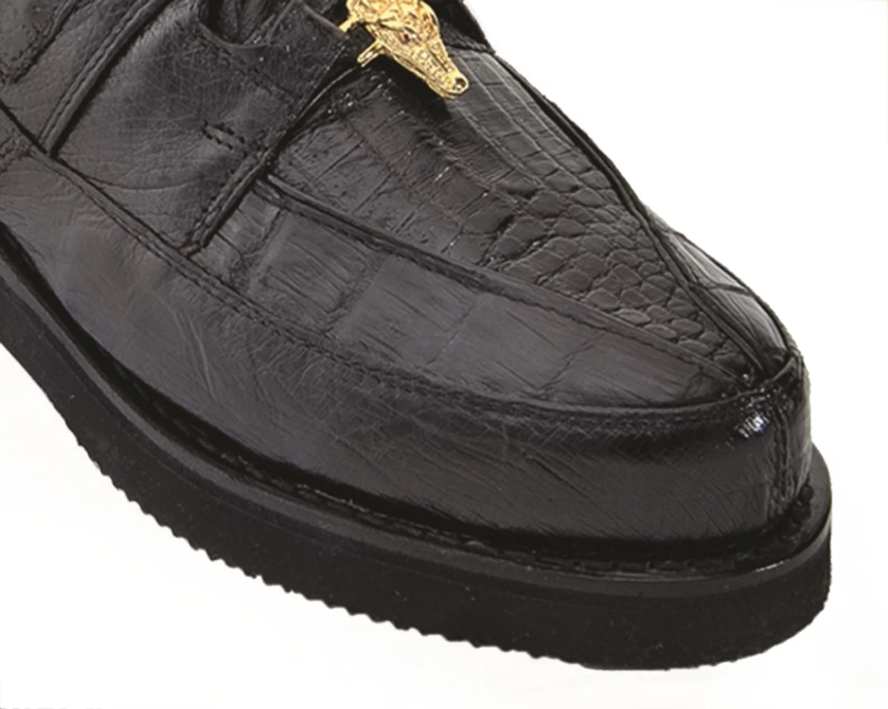 Los Altos Genuine Caiman & Ostrich Casual Ankle Boot - Black 5 Los Altos Genuine Caiman & Ostrich Casual Ankle Boot - Black - Image 3