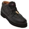 Los Altos Genuine Caiman & Ostrich Casual Ankle Boot - Black