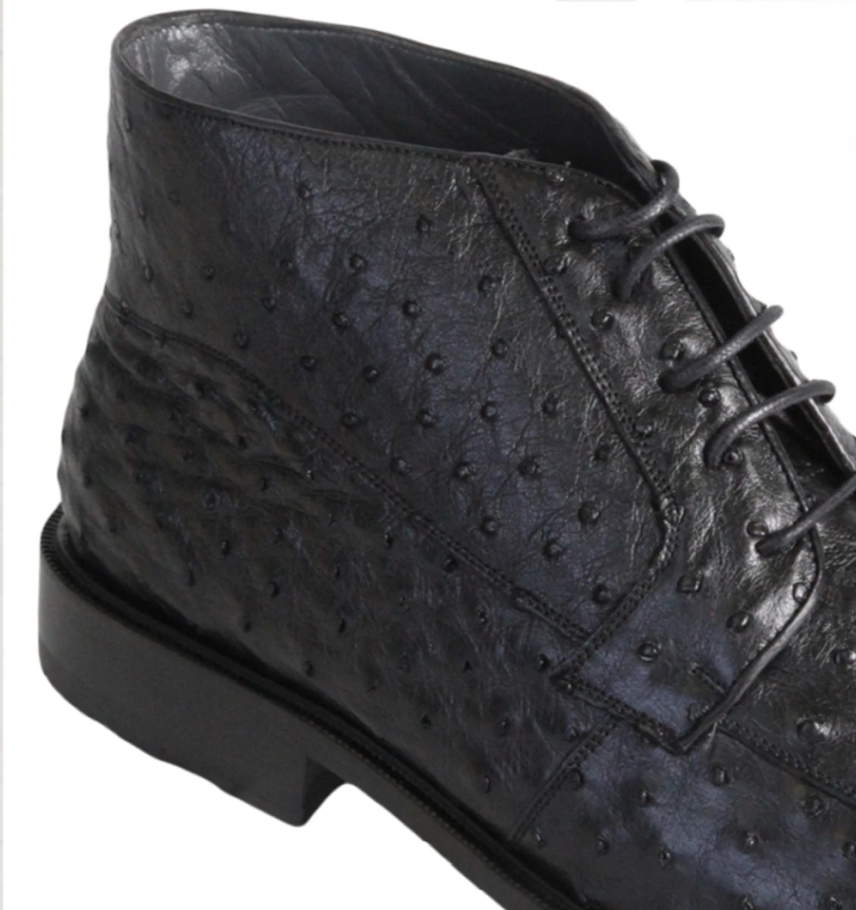 Los Altos Genuine Ostrich Quill Ankle Boot - Black 5 Los Altos Genuine Ostrich Quill Ankle Boot - Black - Image 3