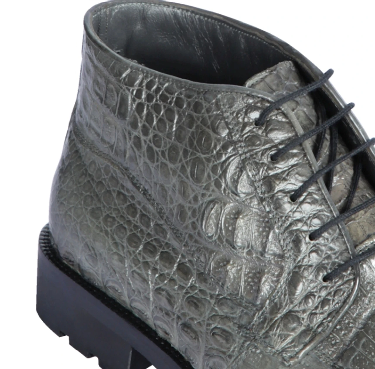 Los Altos Genuine Grey Caiman Belly Ankle Boot 5 Los Altos Genuine Grey Caiman Belly Ankle Boot - Image 3