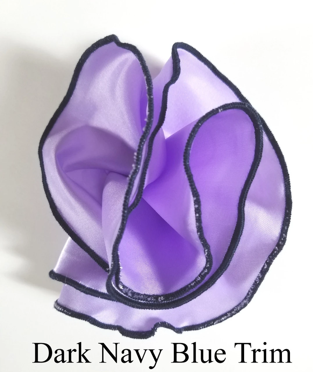 Antonio Ricci 2-in-1 Pouf Round Pocket Square - Dark Navy On Lavender 5 Antonio Ricci 2-in-1 Pouf Round Pocket Square - Dark Navy On Lavender - Image 3