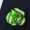 Antonio Ricci 2-in-1 Pouf Round Pocket Square - Dark Navy On Bright Green 1 Antonio Ricci 2-in-1 Pouf Round Pocket Square - Dark Navy On Bright Green -Fashion Formal Wear Store LimeGreen NavyBlue 1 66160.1680298769