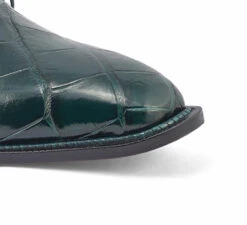 Mauri Genuine Alligator And Velvet Dress Shoe - Hunter Green -Fashion Formal Wear Store MRI SH 4948GR 4 59951.1636133590
