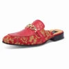 Mauri Genuine Alligator & Fabric Red Sandal - Mule Shoe -Fashion Formal Wear Store MRI SH 4976 R 79446.1668290165