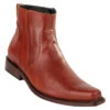 Original Michel Boot Co. Leather Side Zip Snub Toe Ankle Boot -Fashion Formal Wear Store ORB 567B8903 53592.1520539057
