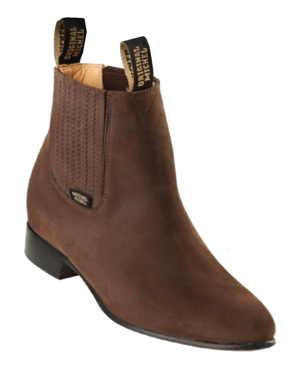 Original Michel Boot Co. Suede Charro Ankle Boot - Leather Sole 4 Original Michel Boot Co. Suede Charro Ankle Boot - Leather Sole - Image 2