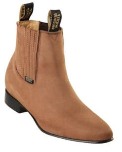 Original Michel Boot Co. Suede Charro Ankle Boot - Leather Sole