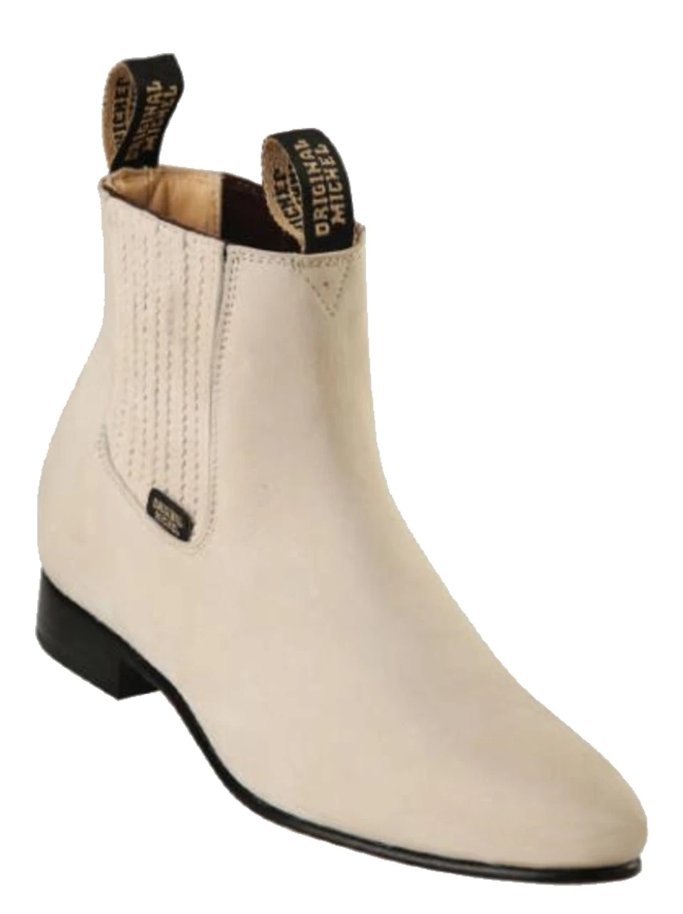 Original Michel Boot Co. Suede Charro Ankle Boot - Leather Sole 6 Original Michel Boot Co. Suede Charro Ankle Boot - Leather Sole - Image 4