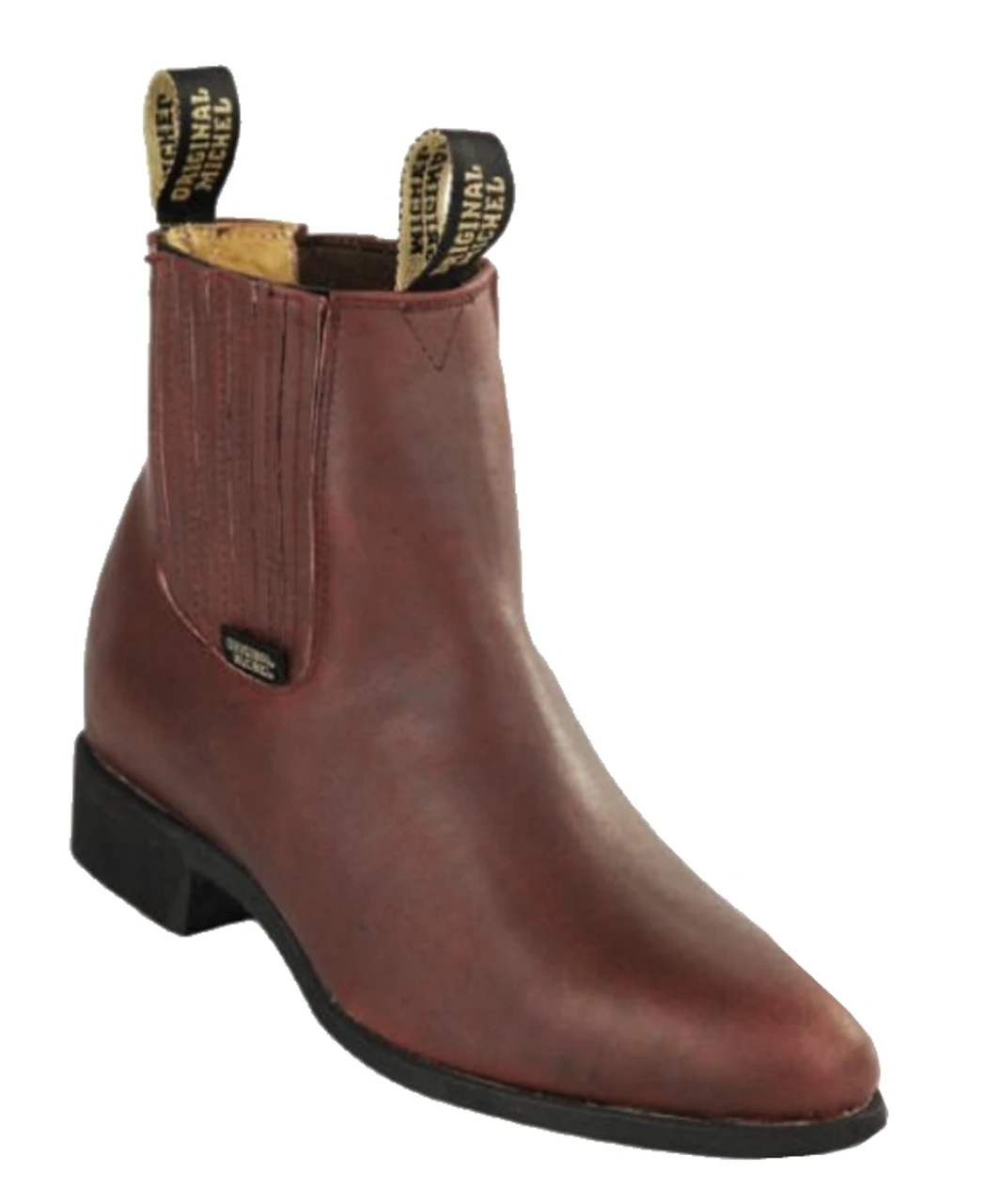 Original Michel Boot Co. Grasso Finish Leather Charro Ankle Boot - Rubber Sole 6 Original Michel Boot Co. Grasso Finish Leather Charro Ankle Boot - Rubber Sole - Image 4