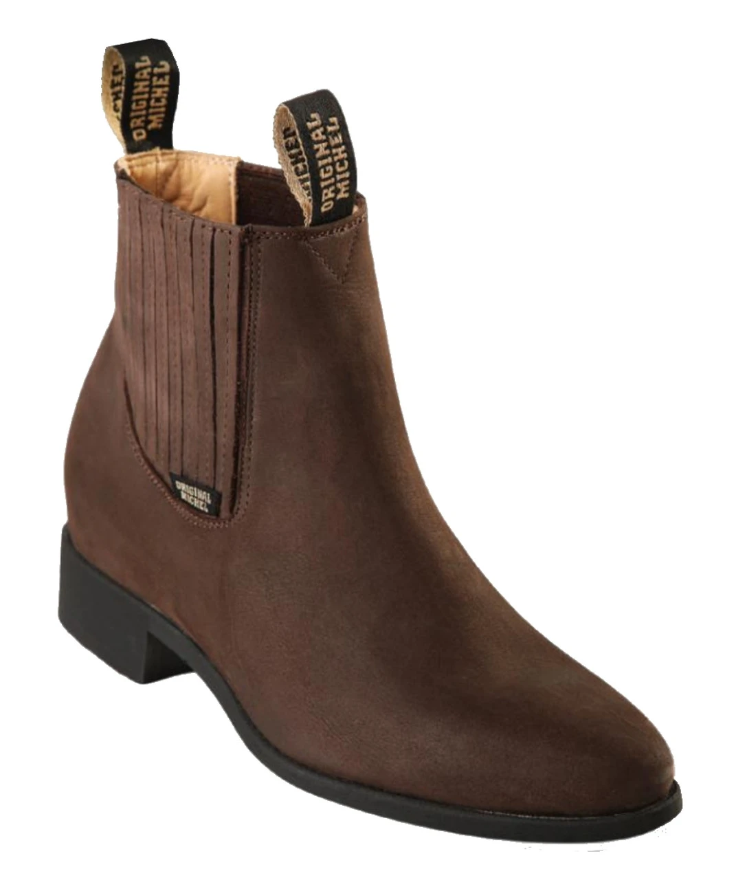 Original Michel Boot Co. Suede Charro Ankle Boot - Rubber Sole 4 Original Michel Boot Co. Suede Charro Ankle Boot - Rubber Sole - Image 2