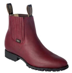 Original Michel Boot Co. Grasso Finish Leather Charro Ankle Boot - Lug Sole