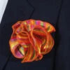 Antonio Ricci 2-in-1 Pouf Round Pocket Square - Orange Swirl 2 Antonio Ricci 2-in-1 Pouf Round Pocket Square - Orange Swirl -Fashion Formal Wear Store Orange Swirl a 91519.1651354659