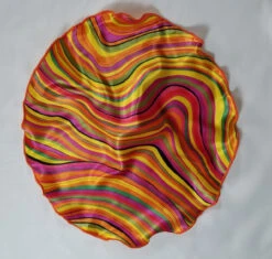 Antonio Ricci 2-in-1 Pouf Round Pocket Square - Orange Swirl -Fashion Formal Wear Store Orange Swirl2 82053.1651354665