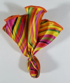 Antonio Ricci 2-in-1 Pouf Round Pocket Square - Orange Swirl -Fashion Formal Wear Store Orange Swirl4 17465.1651354661