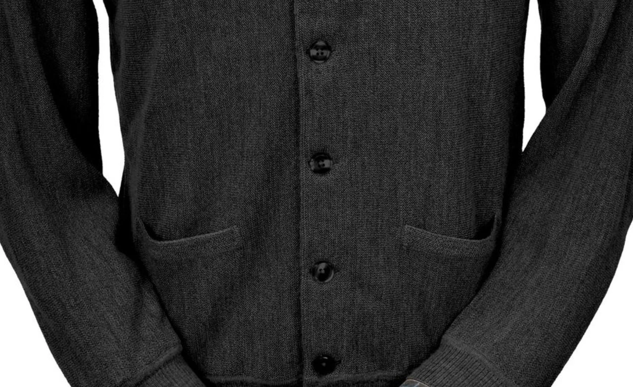 Peru Unlimited Baby Alpaca And Wool Cardigan Sweater - Charcoal 4 Peru Unlimited Baby Alpaca And Wool Cardigan Sweater - Charcoal - Image 2