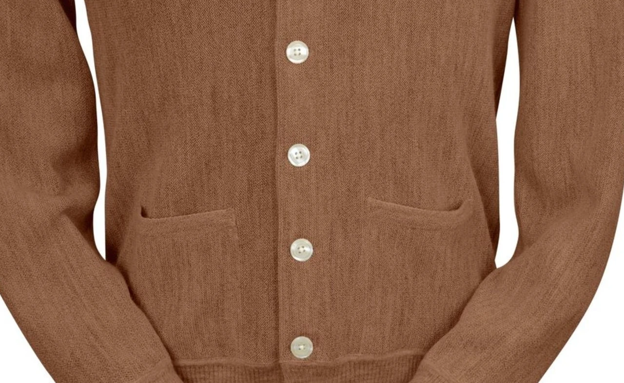 Peru Unlimited Baby Alpaca And Wool Cardigan Sweater - Camel 4 Peru Unlimited Baby Alpaca And Wool Cardigan Sweater - Camel - Image 2