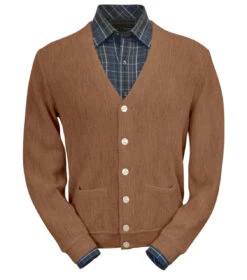 Peru Unlimited Baby Alpaca And Wool Cardigan Sweater - Camel