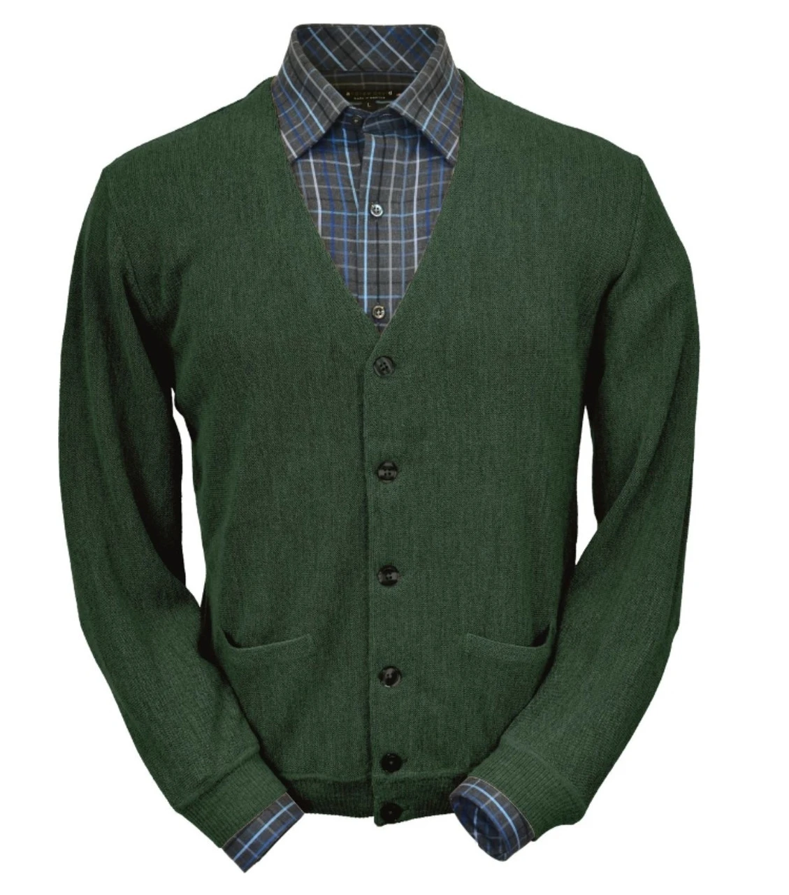 Peru Unlimited Baby Alpaca And Wool Cardigan Sweater - Green 3 Peru Unlimited Baby Alpaca And Wool Cardigan Sweater - Green