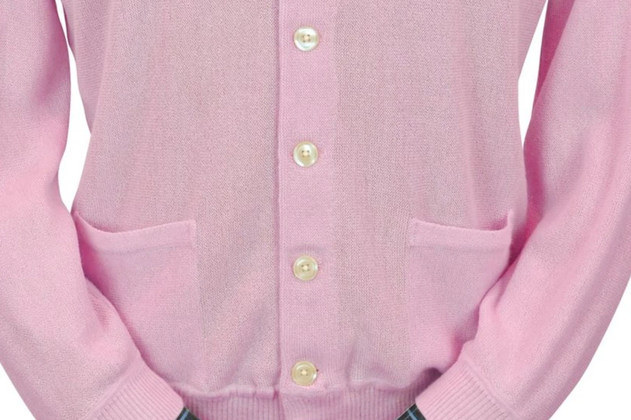 Peru Unlimited Baby Alpaca And Wool Cardigan Sweater - Pink 4 Peru Unlimited Baby Alpaca And Wool Cardigan Sweater - Pink - Image 2