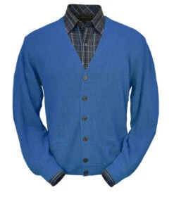 Peru Unlimited Baby Alpaca And Wool Cardigan Sweater - Royal Blue