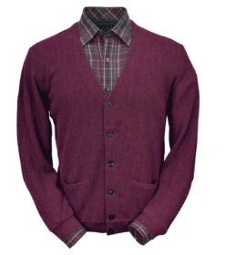 Peru Unlimited Baby Alpaca And Wool Cardigan Sweater - Raspberry