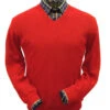 Peru Unlimited Baby Alpaca And Wool V-Neck Sweater - Bright Red -Fashion Formal Wear Store PRU BAVL 104 RD 11594.1546381448
