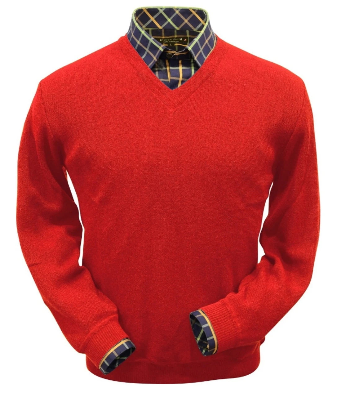 Peru Unlimited Baby Alpaca And Wool V-Neck Sweater - Bright Red 3 Peru Unlimited Baby Alpaca And Wool V-Neck Sweater - Bright Red