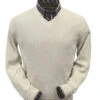 Peru Unlimited 100% Royal Alpaca Contrast V-Neck Sweater - Natural -Fashion Formal Wear Store PRU BAVL 104 V 67855.1546286773