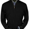 Peru Unlimited Baby Alpaca And Wool Half Zip Sweater - Black 2 Peru Unlimited Baby Alpaca And Wool Half Zip Sweater - Black -Fashion Formal Wear Store PRU BAZM 110 B 50186.1546118764