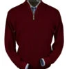 Peru Unlimited Baby Alpaca And Wool Half Zip Sweater - Wine -Fashion Formal Wear Store PRU BAZM 110 WN 24317.1546198512